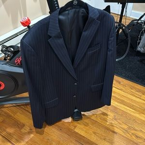 Jones New York 2 Button Blue Pinstripe Classic Suit